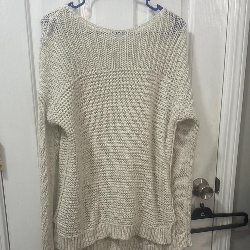 Hollister oversized Cream Knit Sweater